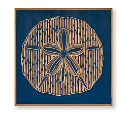 Handpainted Sand Dollar Carved Wood Wall Art