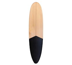 Longboard Surfboard Black Wall Art