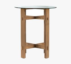 Castro Round Glass Top Bar Height Table