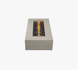 Abril Concrete Low Rectangular Propane Fire Pit Table (57")