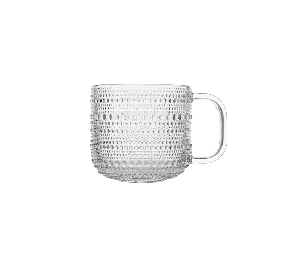 Fortessa Jupiter Mugs - Set of 6 Espresso Cups- Clear