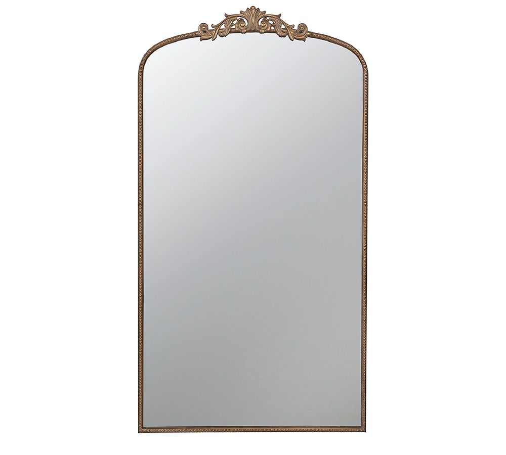 Fleur Floor Arch Mirror - 36” x 66" - Gold