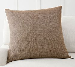 Open Box: Belgian Linen Pillow Cover, 24" - Bronze