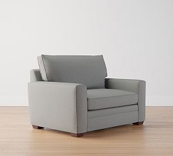 Open Box: Pearce Square Arm Upholstered Chair-And-A-Half - Performance Boucle Metal