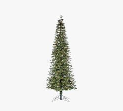 Open Box: Lit Narrow Jackson Pine Faux Christmas Trees, 10'