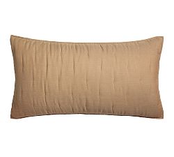 Open Box: Belgian Flax Linen Tufted Quilted Sham, King, Set of 2 - Bronze