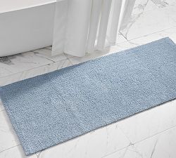 Open Box: Classic Organic Loop Bath Mat, 24" x 64" - Light Blue