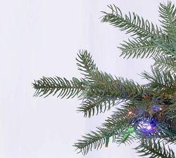 Pre-lit Faux Natural Cut Monaco Pine