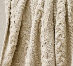 Classic Cable Knit Throw