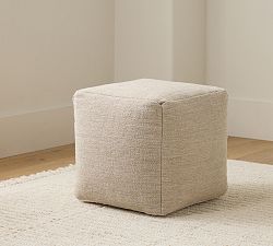 Woven Textured Pouf