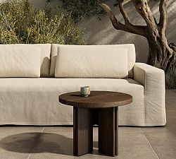 Enid Teak Round Outdoor Accent Table (22")