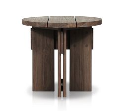 Enid Teak Round Outdoor Accent Table (22")