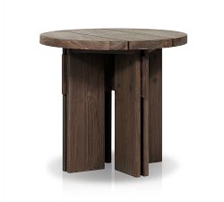 Enid Teak Round Outdoor Accent Table (22")