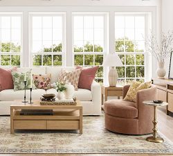 Flower Marble Accent Table (14.5")