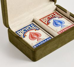 Faux Suede Poker Card Set