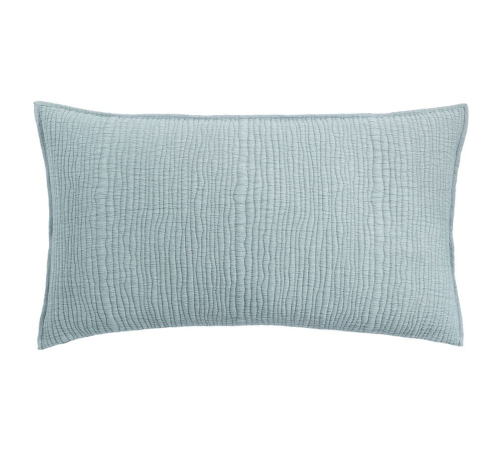 Coastal Washed Quilted Sham - Chambray, King