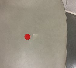 Open Box: Maison Leather Counter Height Stool - Statesville Pebble, Antique Bronze Legs