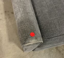 Open Box: Tyler Roll Arm Upholstered Tall Recliner without Nailheads (42") - Performance Casual Chenille Charcoal, Espresso