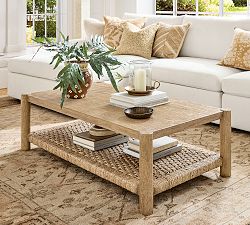 Bolinas Rectangular Woven Coffee Table (54")