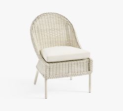 LoveShackFancy Wicker Outdoor Dining Side Chair