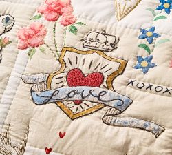 Devin Embroidered Love Quilt