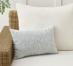 Open Box: Performance Boucle Outdoor Lumbar Pillow, 14" x 20" - Lake