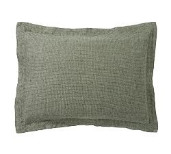 Open Box: European Flax Linen Waffle Sham, Standard, Set of 3 - Loden