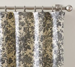 Open Box: Sorrel Toile Blackout Curtain, 50"W x 108"L - Charcoal