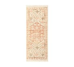 Open Box: Zoiie Handwoven Wool Rug, 2.5' x 6' - Terracotta Multi