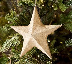 Burlap Star Ornament