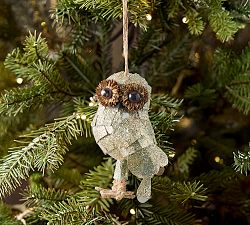 Golden Glam Owl Ornament