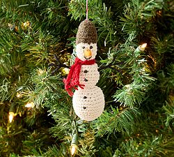 Knit Snowman Ornament