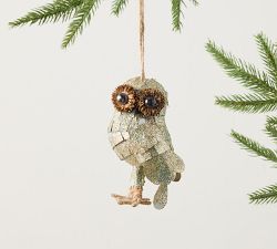 Golden Glam Owl Ornament
