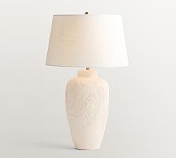 Textured Earthenware Ceramic Table Lamp (25"-29")