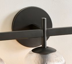 Cooper Ribbed Glass Triple Sconce (17&quot;)