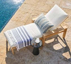 Malibu Teak Outdoor Single Chaise Lounge