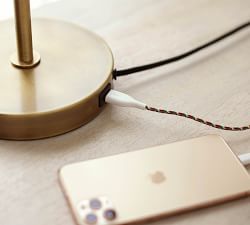 Elijah Metal USB Task Table Lamp (28")