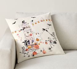 Halloween Embroidered Pillow