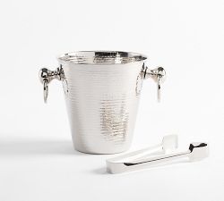 Hammered Nickel Ice Bucket