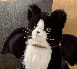 Boo the Bat Wing Cat Shaped Pillow