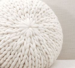 Cozy Handknit Round Pillow