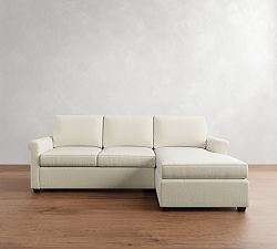 Cameron Modern Roll Arm Chaise Sectional (100")