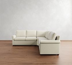 Cameron Modern Roll Arm 3-Piece L-Shaped Wedge Sectional (105")