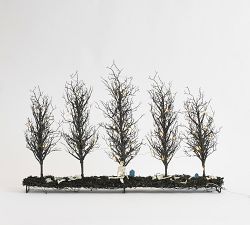 Lit Skeleton Forest Centerpiece