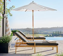 Malibu Teak Outdoor Single Chaise Lounge