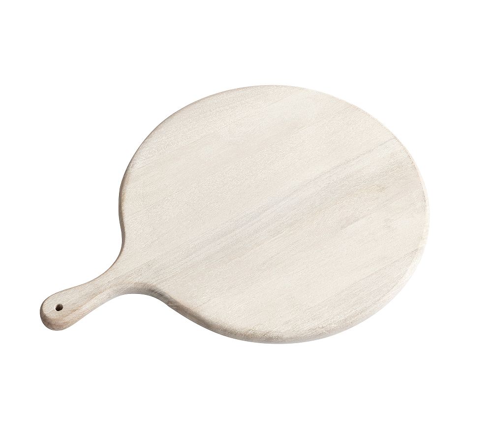 Chateau Wood Handcrafted Round Cheese Boards - 15" - White