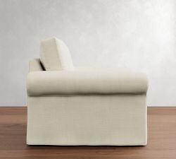 PB Comfort Modern Roll Arm Slipcovered Chair