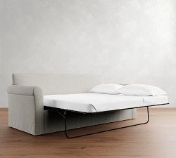 Cameron Modern Roll Arm Slipcovered Side Sleeper Sofa - Thumbnail 5