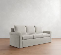 Cameron Modern Roll Arm Slipcovered Sofa  (63"&ndash;98")