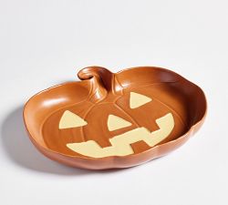 Jack-O'-Lantern Stoneware Serving Platter